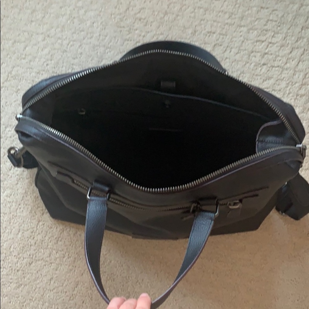 Coach Bag Black Leather Computer/ Work Bag - Picture 5 of 5